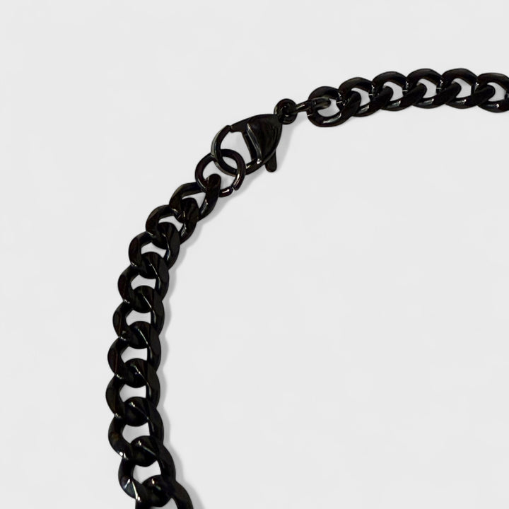 Cuban Link Bracelet 7mm x 21cm black