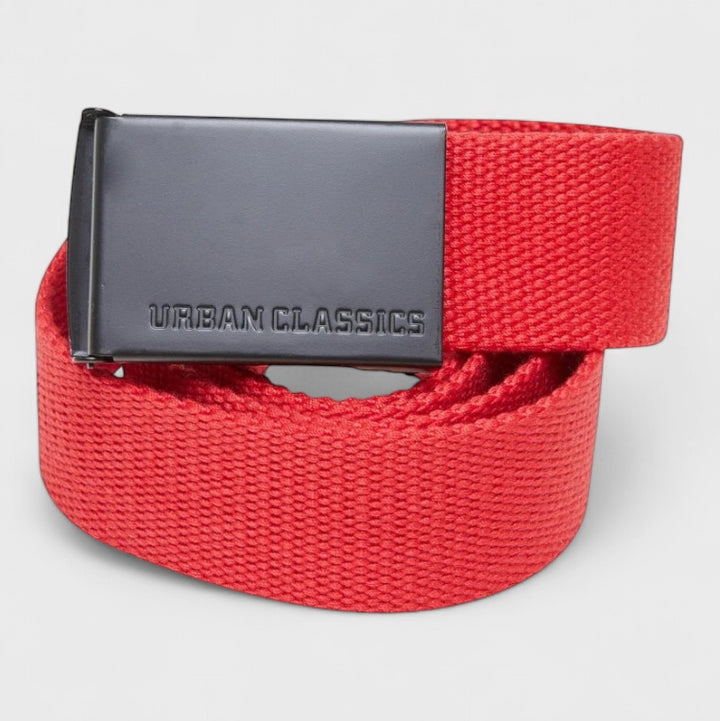 Urban Classics Canvas Belts cityred/black - Shop-Tetuan
