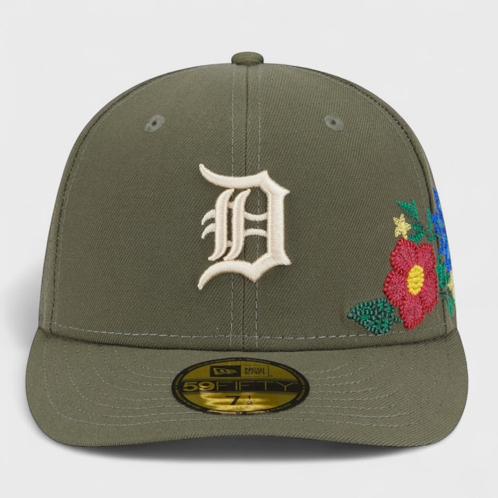 New Era MLB Tonal Florals 59Fifty D Tigers olive