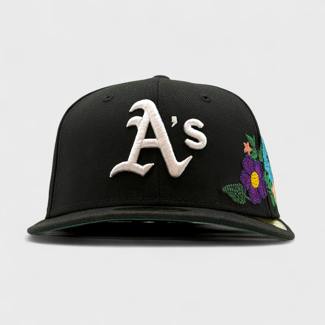 New Era MLB Tonal Florals 59Fifty O Atheltic's black