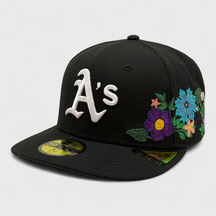 New Era MLB Tonal Florals 59Fifty O Atheltic's black