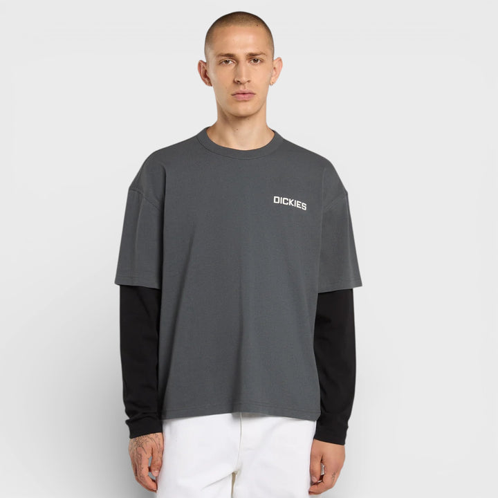 Dickies Payson 2-in-1 lightweight tee black - Shop-Tetuan
