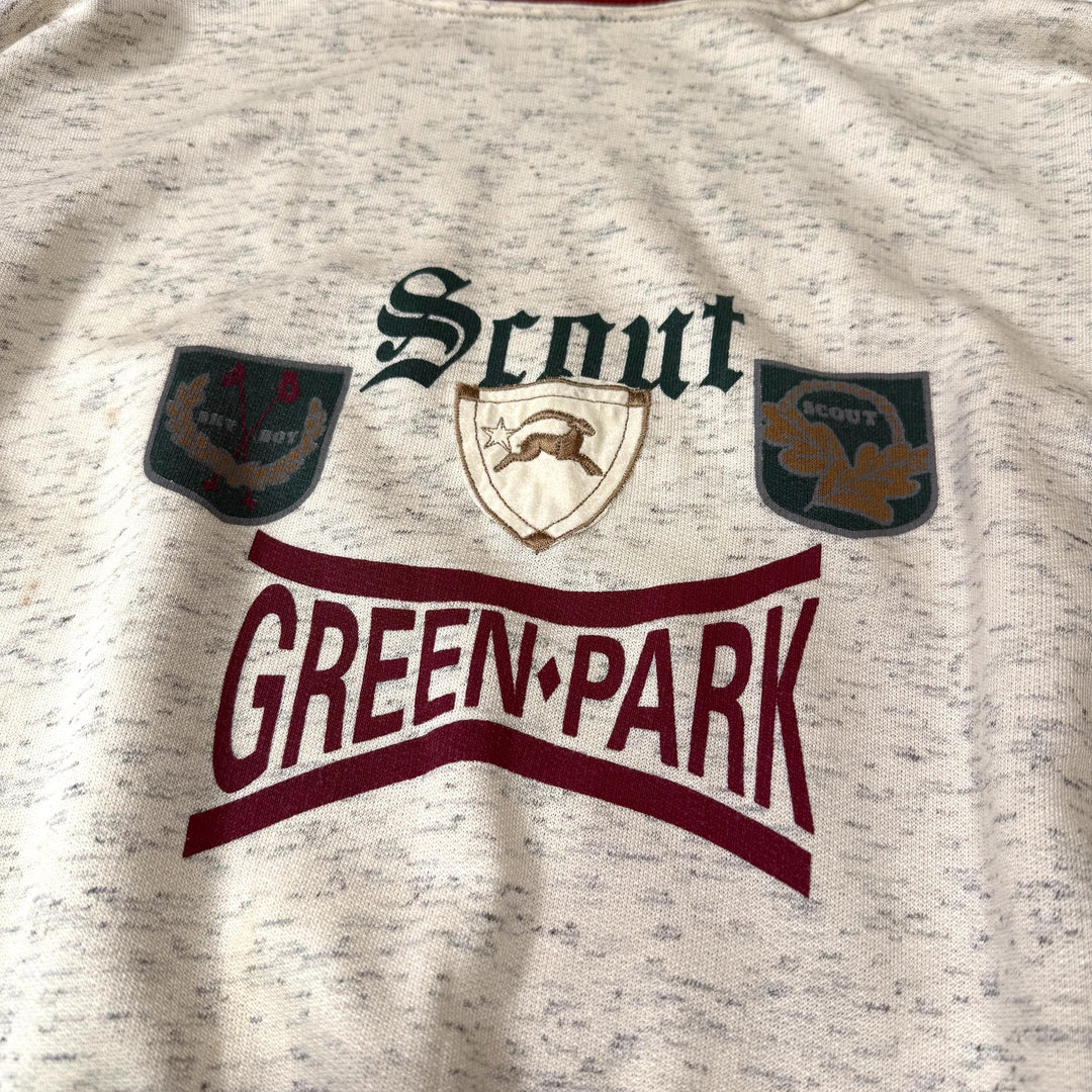 C & A Scout Green Park 90s Vintage Crewneck grey/maroon XL - Shop-Tetuan