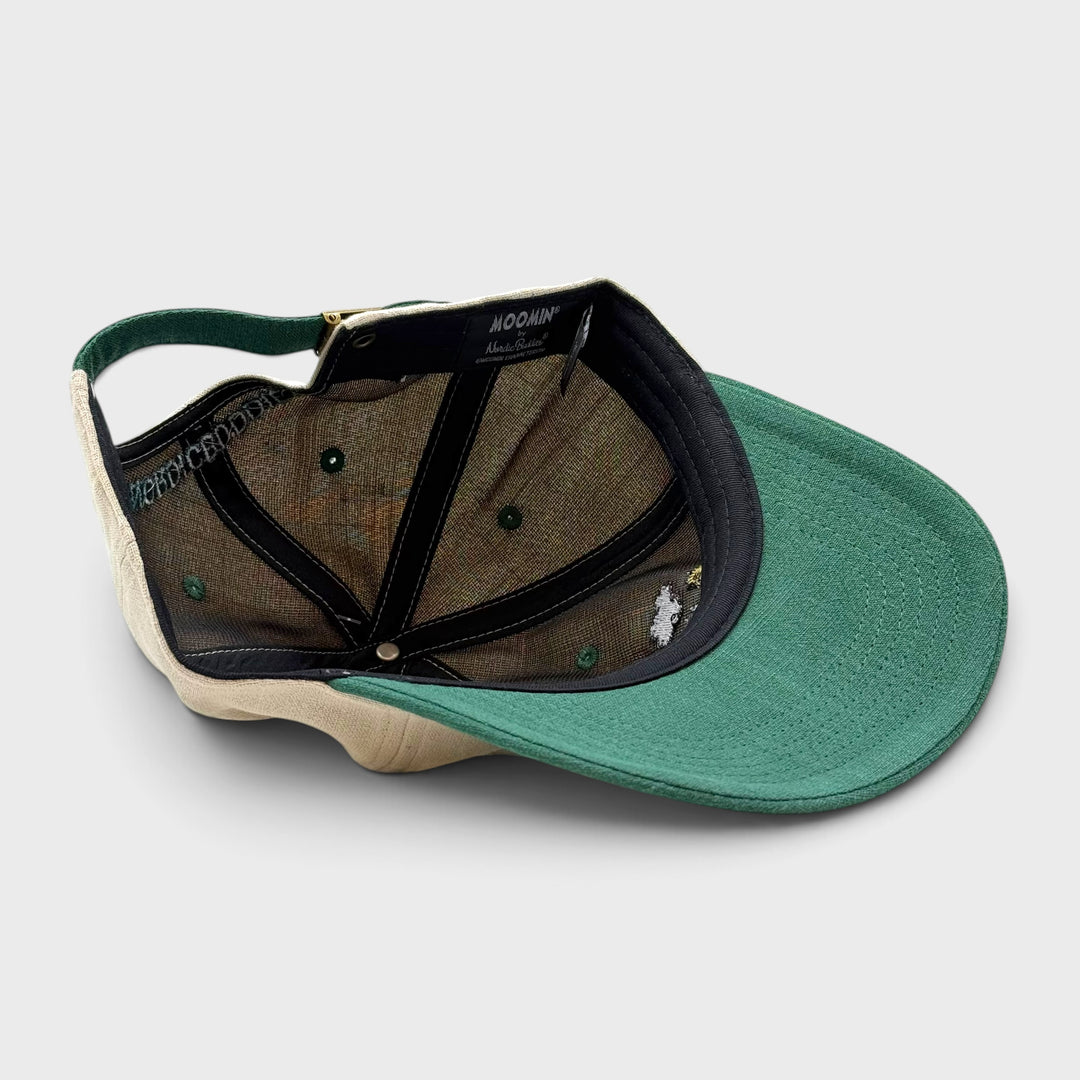 Moomin Muumipeikko Puutarhassa cap beige/green