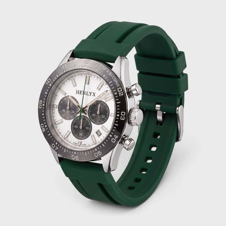 Henley Silicone Sports Watch green/white