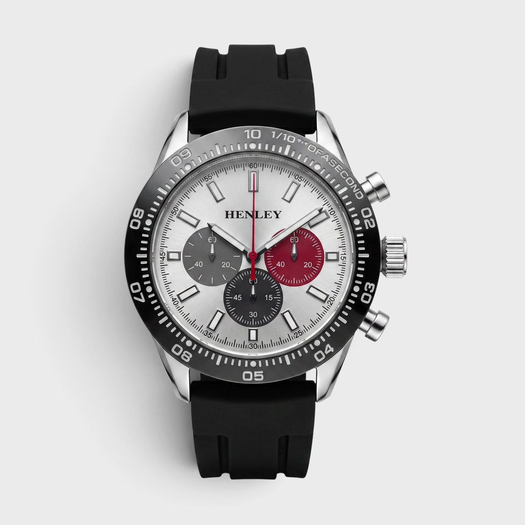 Henley Silicone Sports Watch black/white