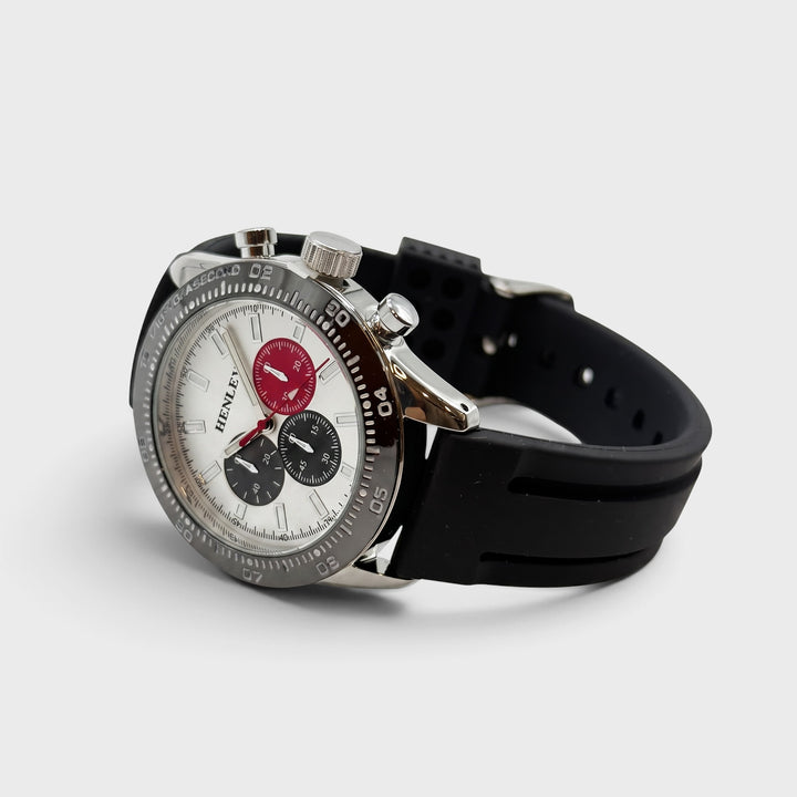 Henley Silicone Sports Watch black/white
