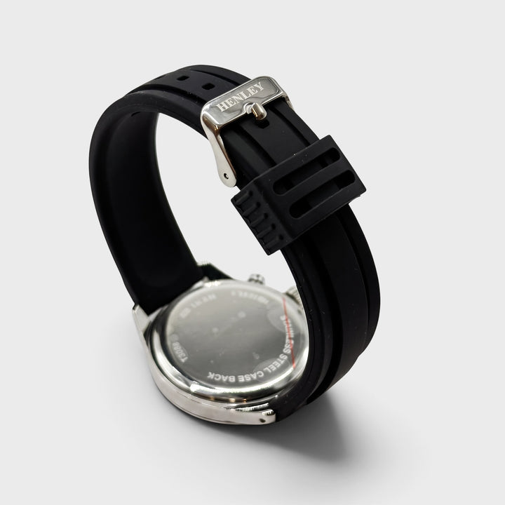 Henley Silicone Sports Watch black/white