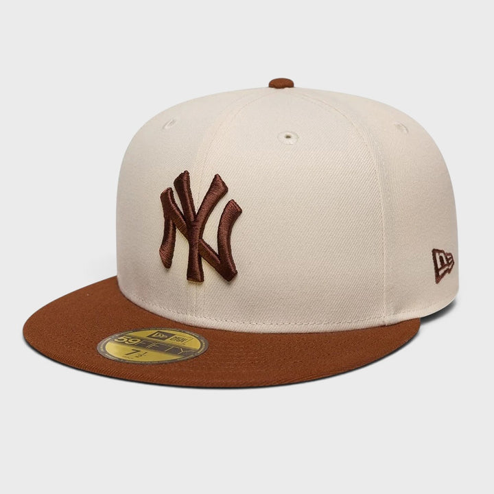 New Era MLB League Essential NY Yankees 59Fifty Cream &amp; Brown