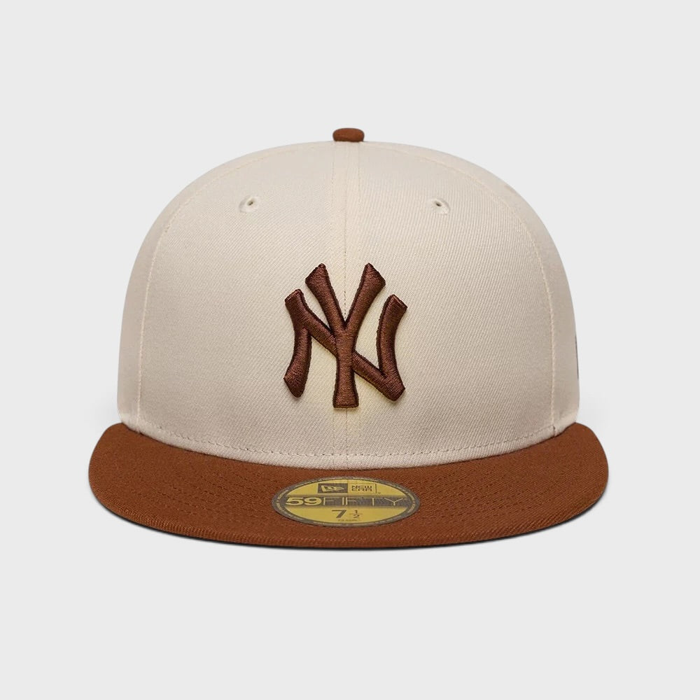 New Era MLB League Essential NY Yankees 59Fifty Cream &amp; Brown
