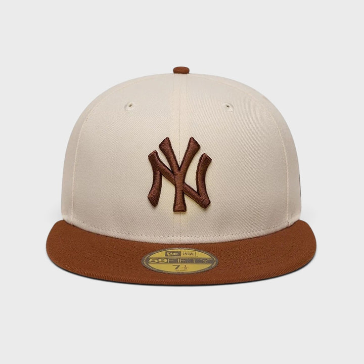 New Era MLB League Essential NY Yankees 59Fifty Cream &amp; Brown