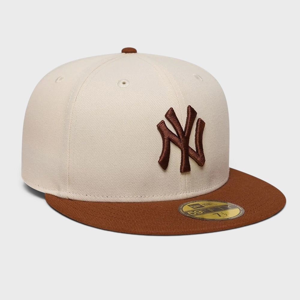 New Era MLB League Essential NY Yankees 59Fifty Cream &amp; Brown