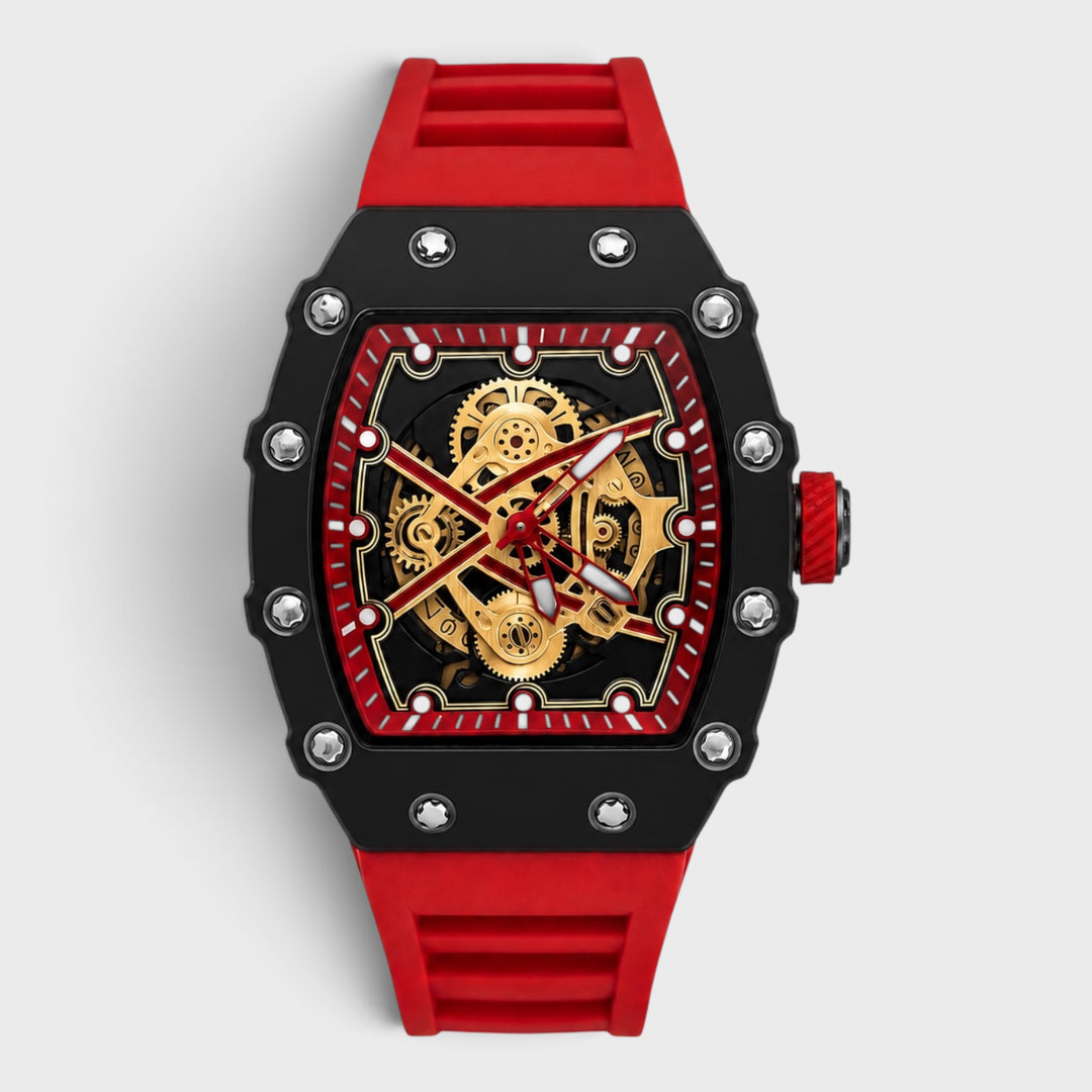 NY London RM Stone Watch red