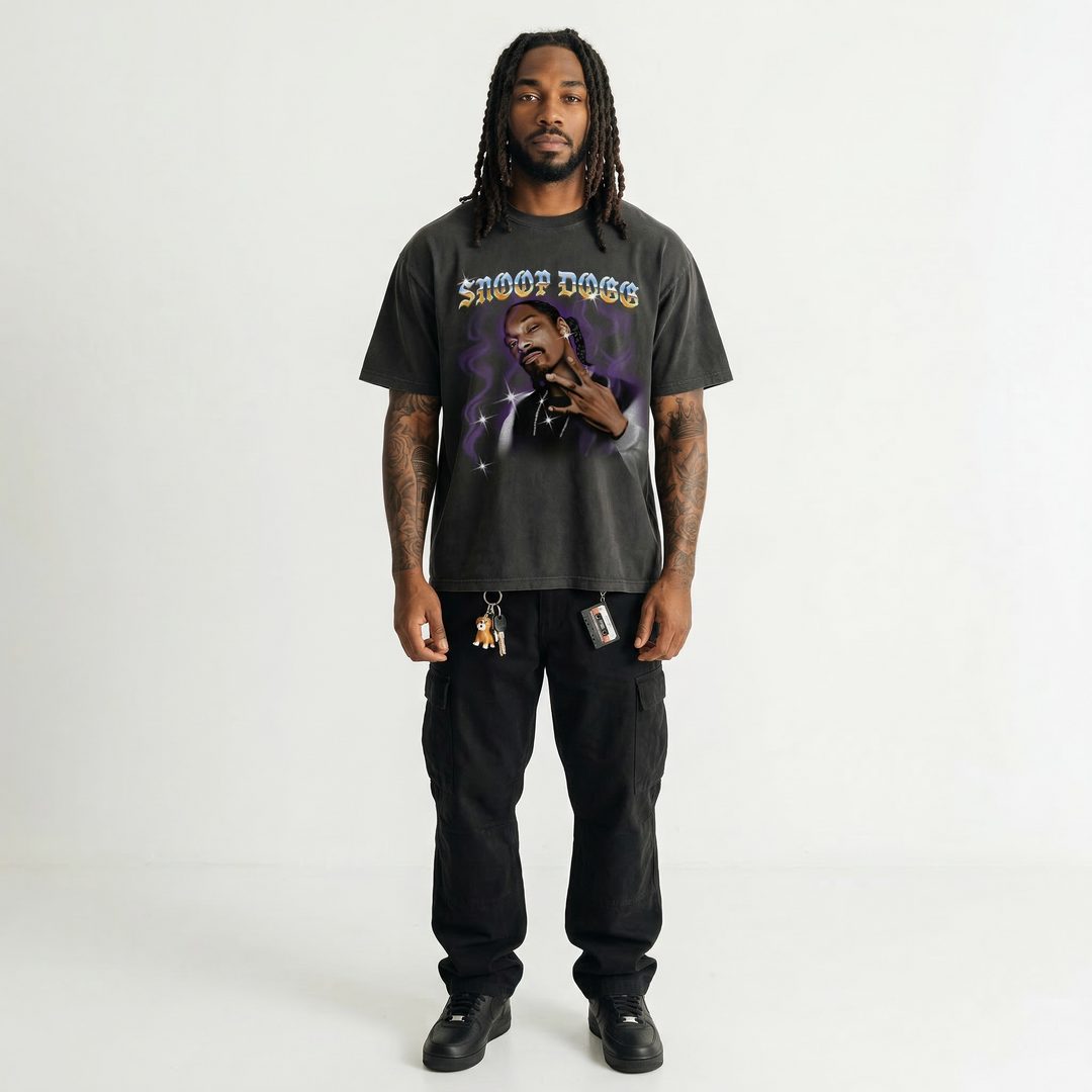 Merchcode Snoop Dogg Paintbrush Oversize Tee black - Shop-Tetuan