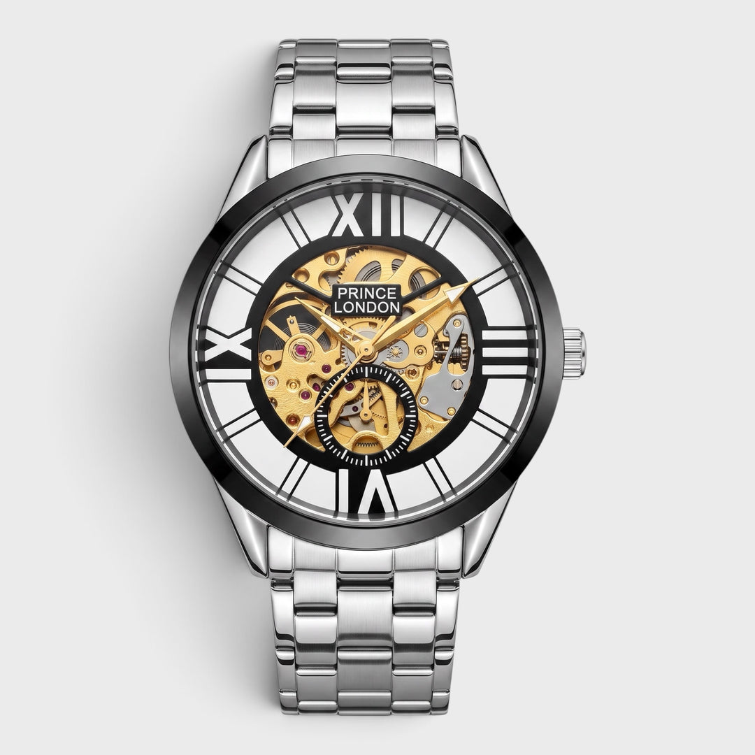 Prince London Automatic Watch (D3) with Metal Bracelet silver
