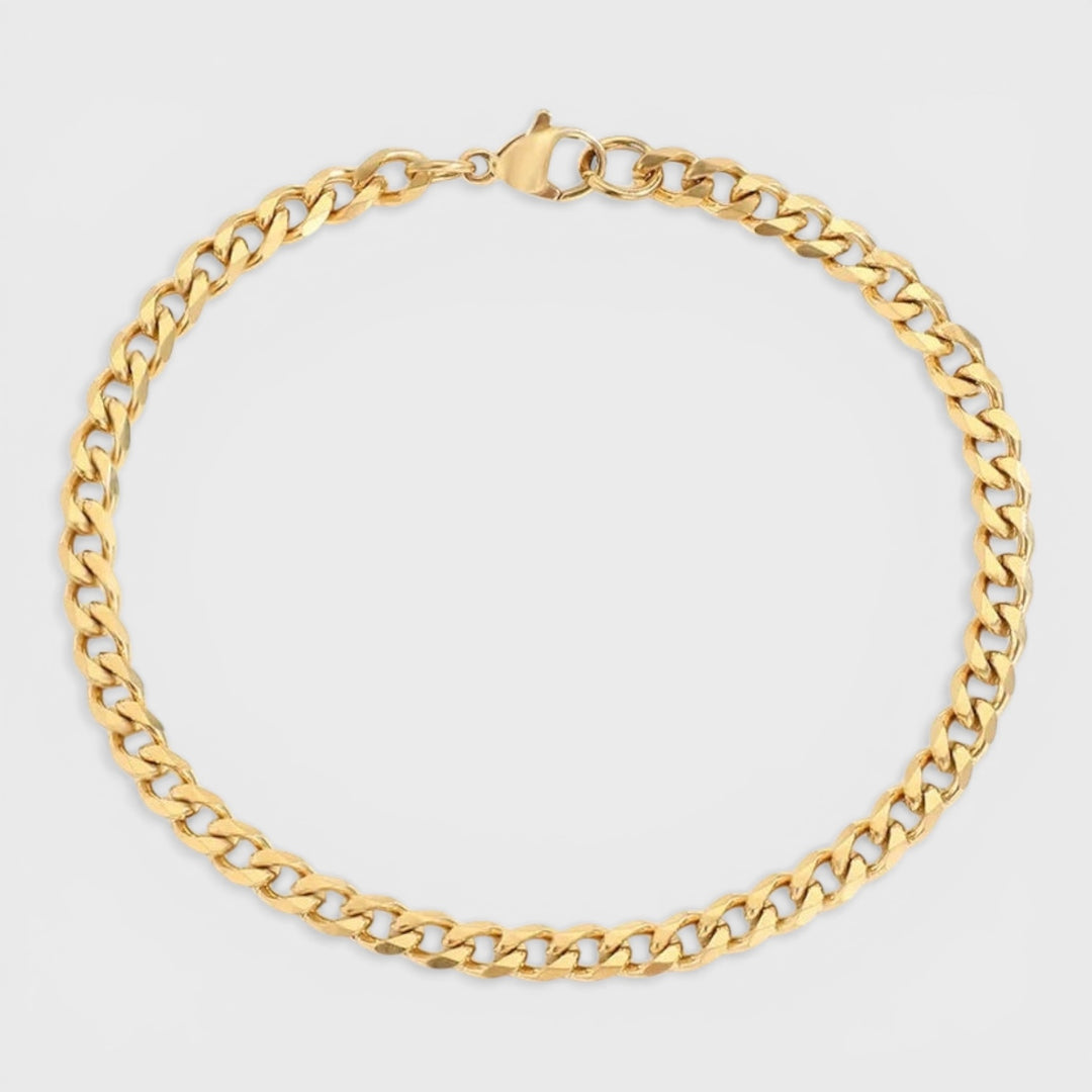 Cuban Link Bracelet 5mm x 21cm gold - Shop-Tetuan