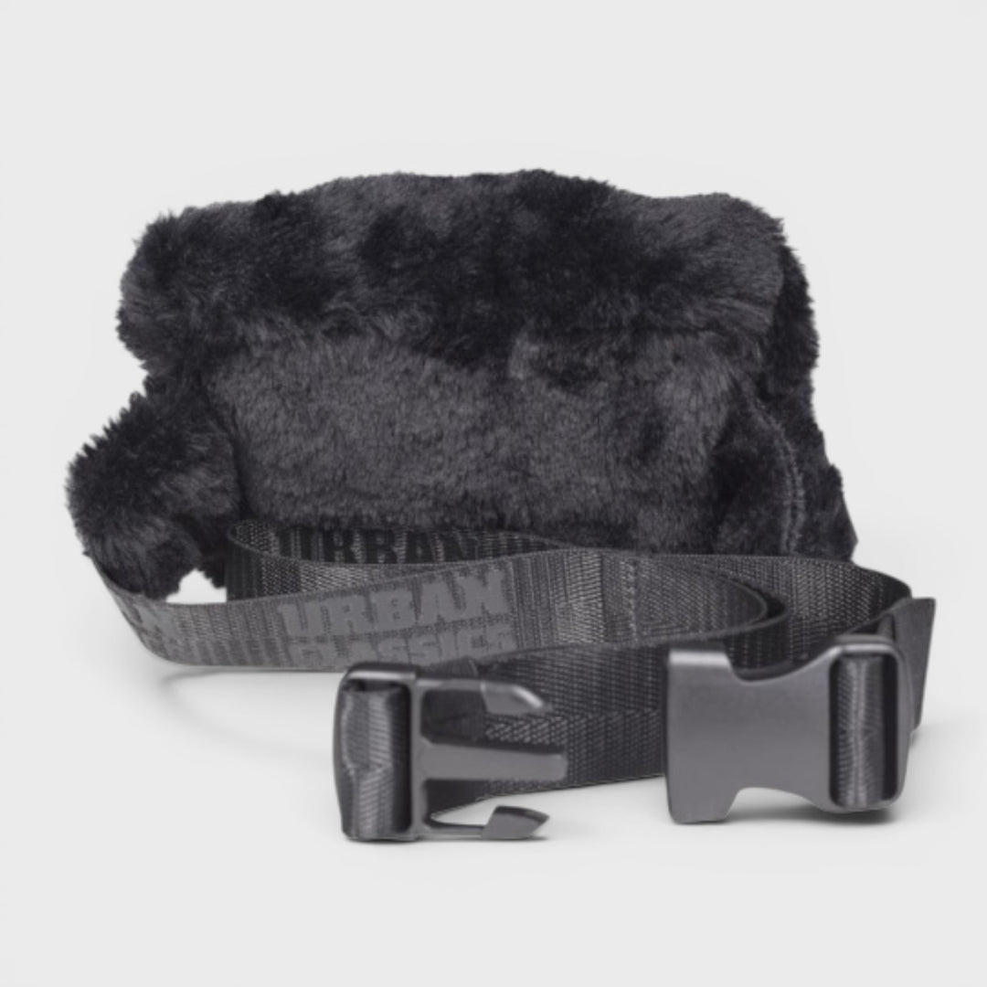 Urban Classics Furry Hip Bag black - Shop-Tetuan