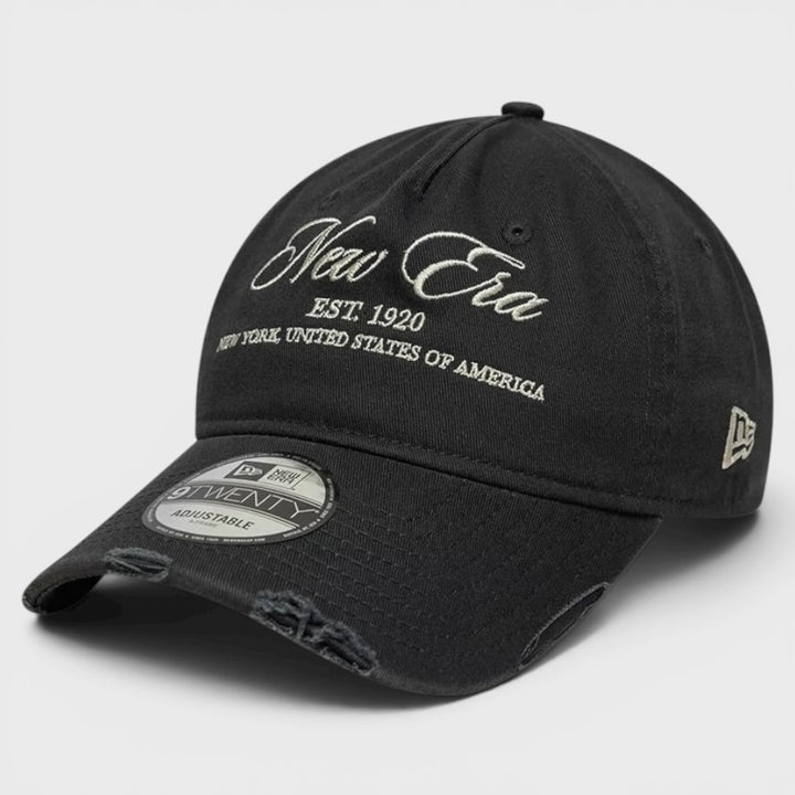 New Era Wash Distress 9Twenty A-Frame cap charcoal - Shop-Tetuan