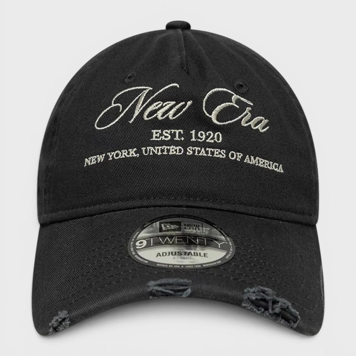 New Era Wash Distress 9Twenty A-Frame cap charcoal - Shop-Tetuan