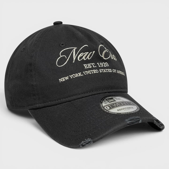 New Era Wash Distress 9Twenty A-Frame cap charcoal - Shop-Tetuan