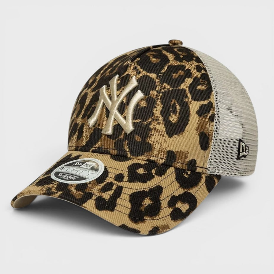 New Era MLB Leopard 9Forty M-Crown A-Frame NY Yankees dark brown - Shop-Tetuan