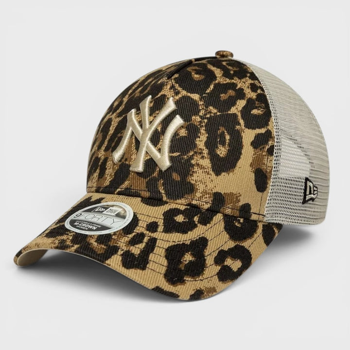 New Era MLB Leopard 9Forty M-Crown A-Frame NY Yankees dark brown - Shop-Tetuan