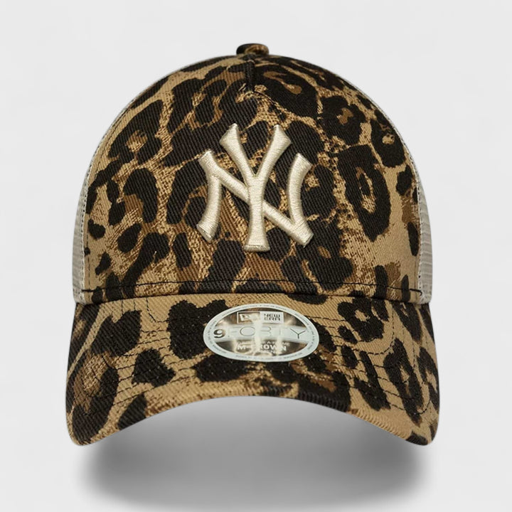 New Era MLB Leopard 9Forty M-Crown A-Frame NY Yankees dark brown - Shop-Tetuan