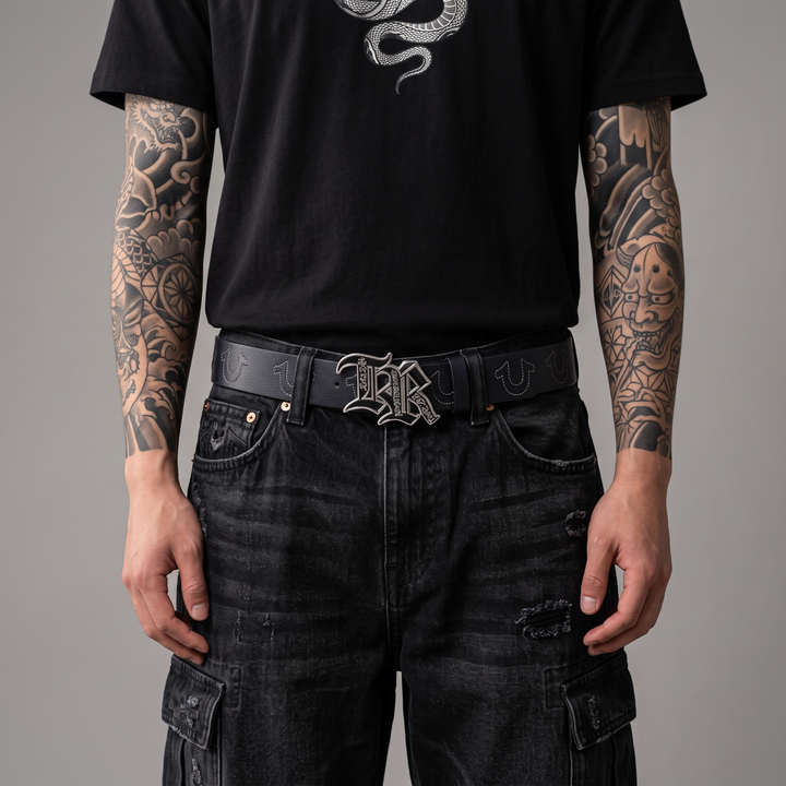 True Religion Gothic TR HS belt jet black