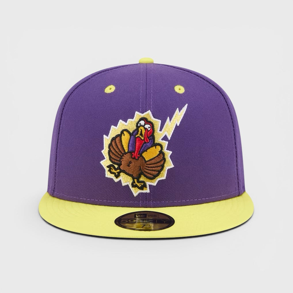 New Era Theme Night 59Fifty Hartford Yard Goats purple/neon yellow - Shop-Tetuan