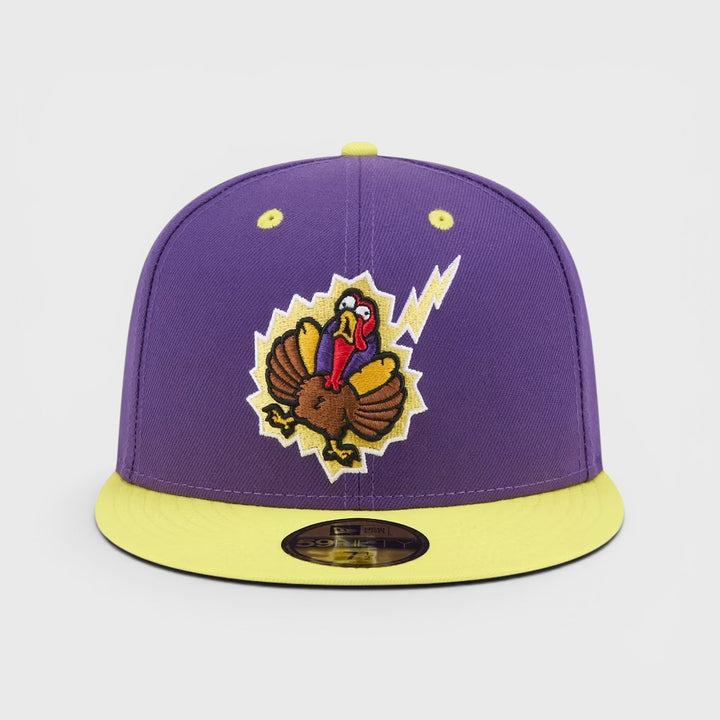 New Era Theme Night 59Fifty Hartford Yard Goats purple/neon yellow - Shop-Tetuan
