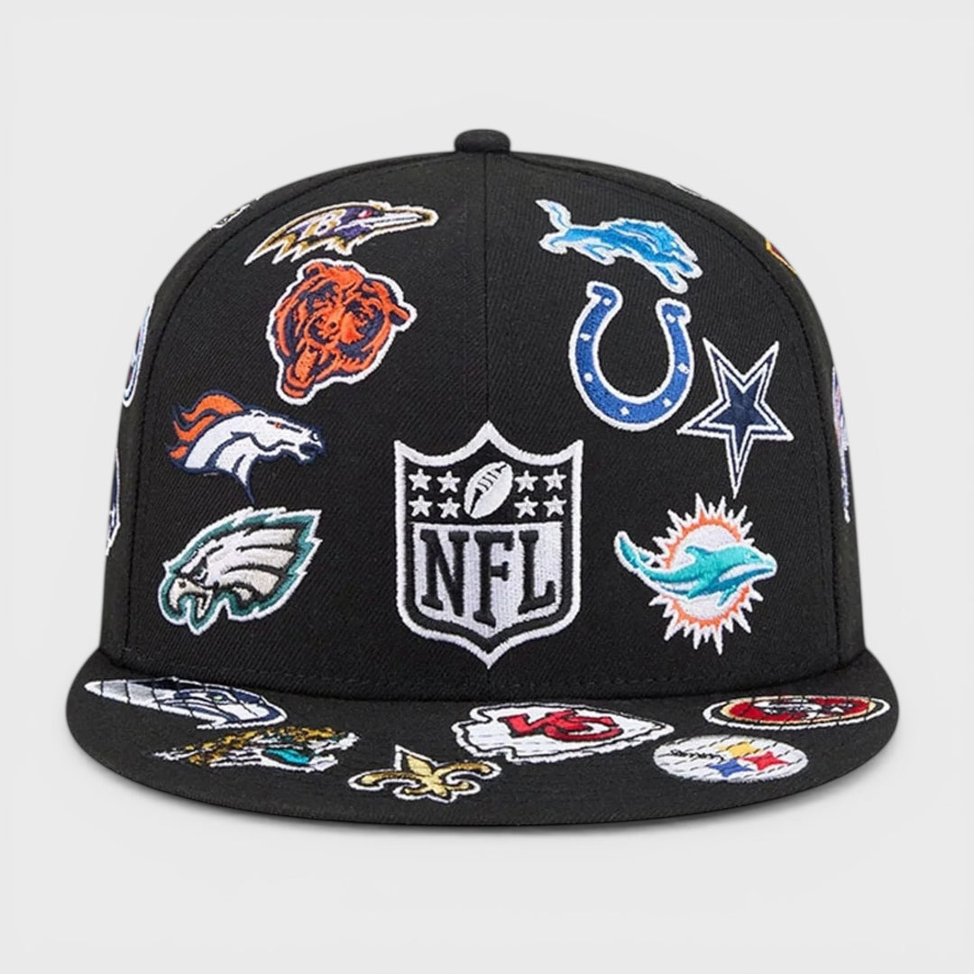 New Era NFL Allover 59Fifty black - Shop-Tetuan