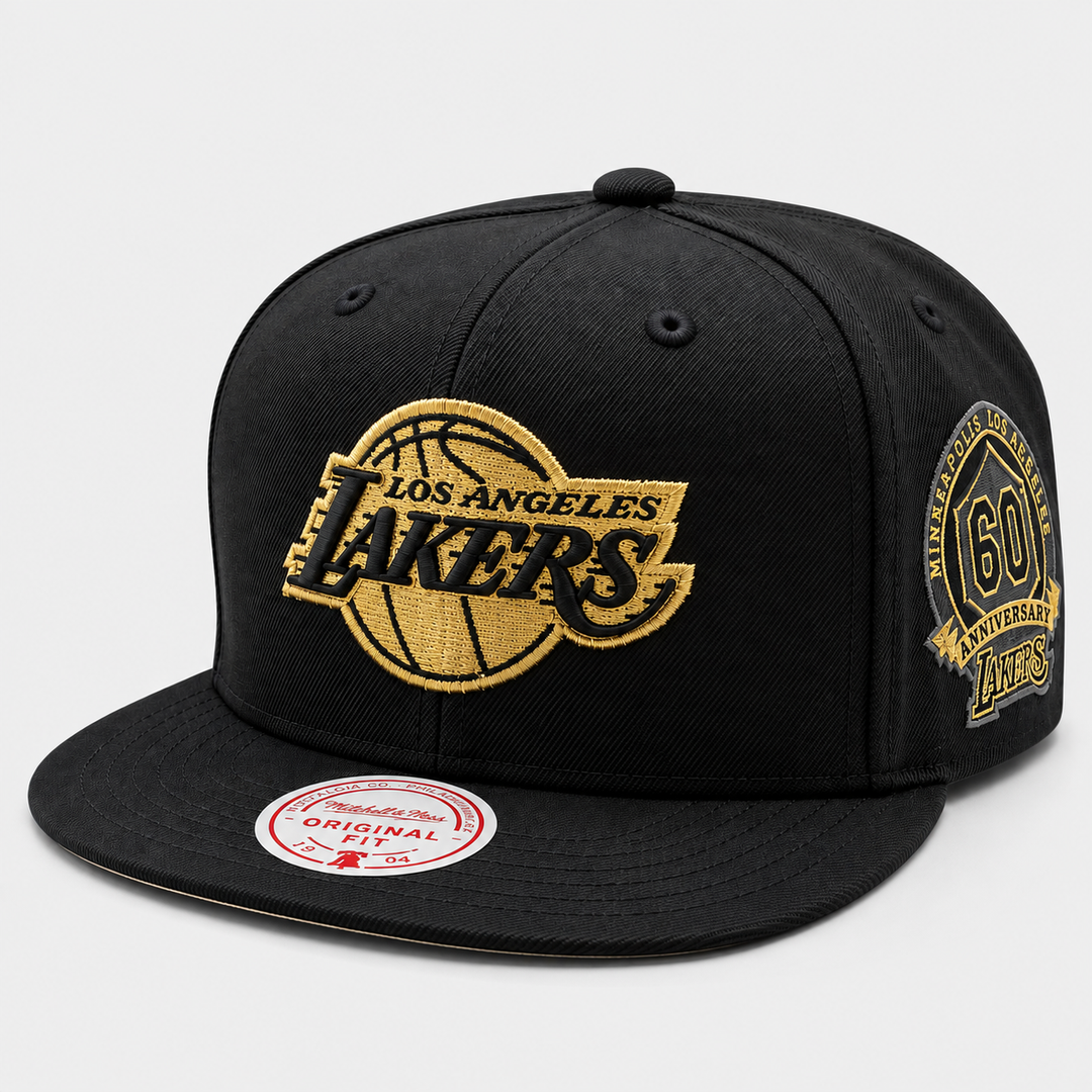 Mitchell &amp; Ness NBA Black and Gold Snapback LA Lakers