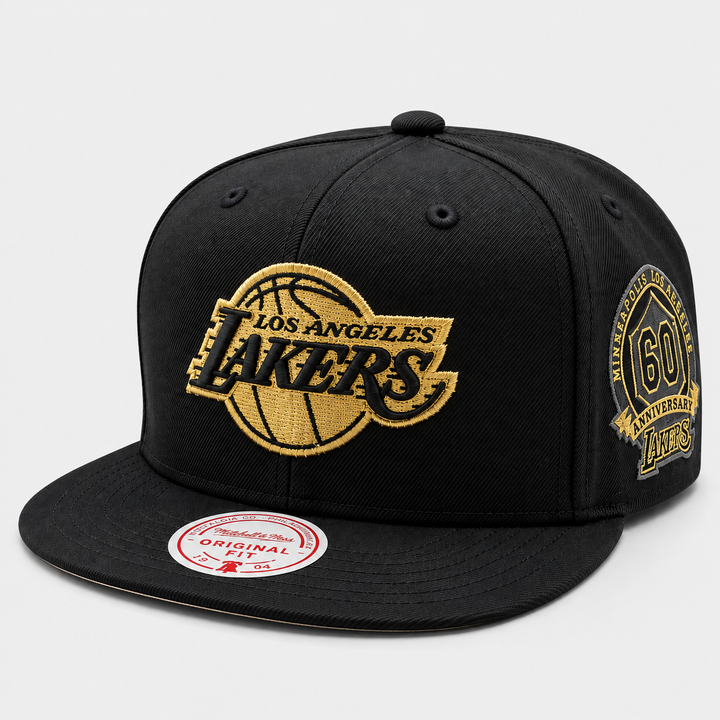 Mitchell &amp; Ness NBA Black and Gold Snapback LA Lakers
