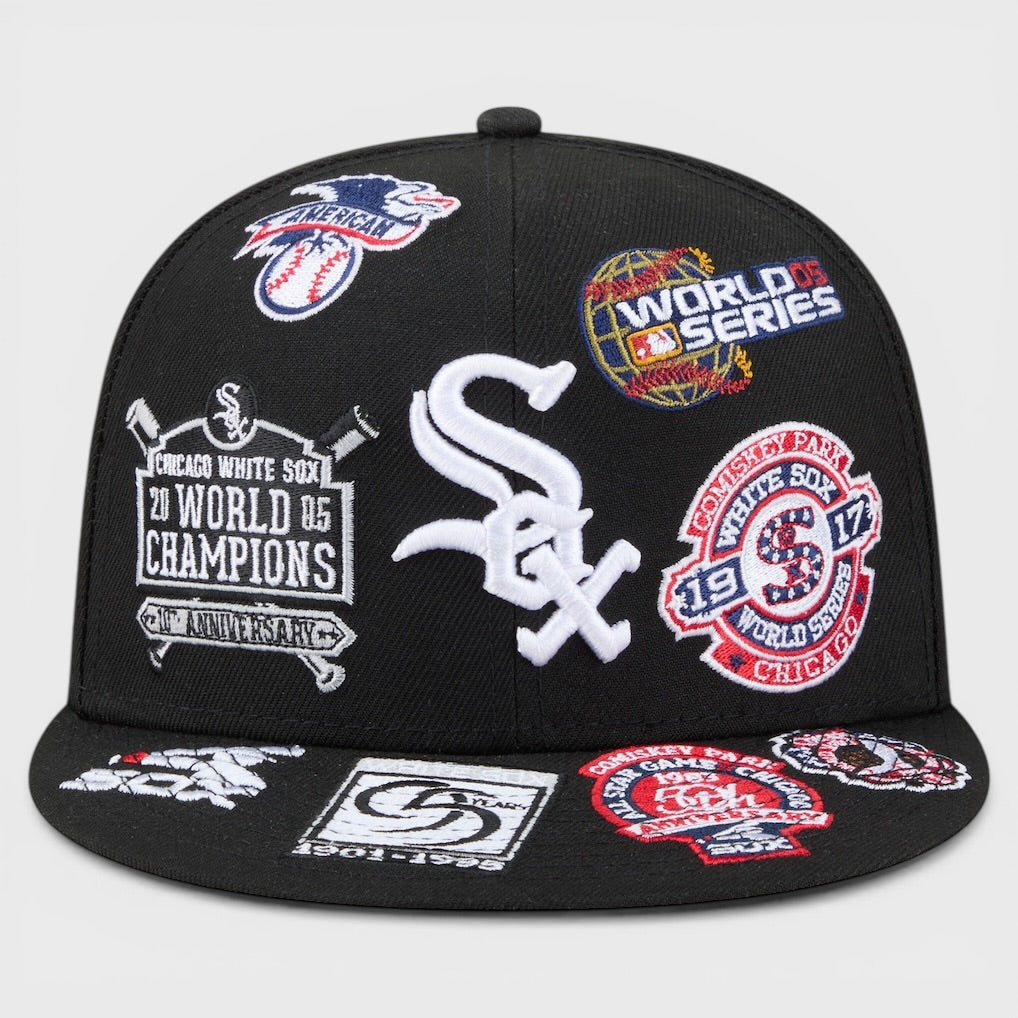 New Era MLB Allover 59Fifty C White Sox black - Shop-Tetuan