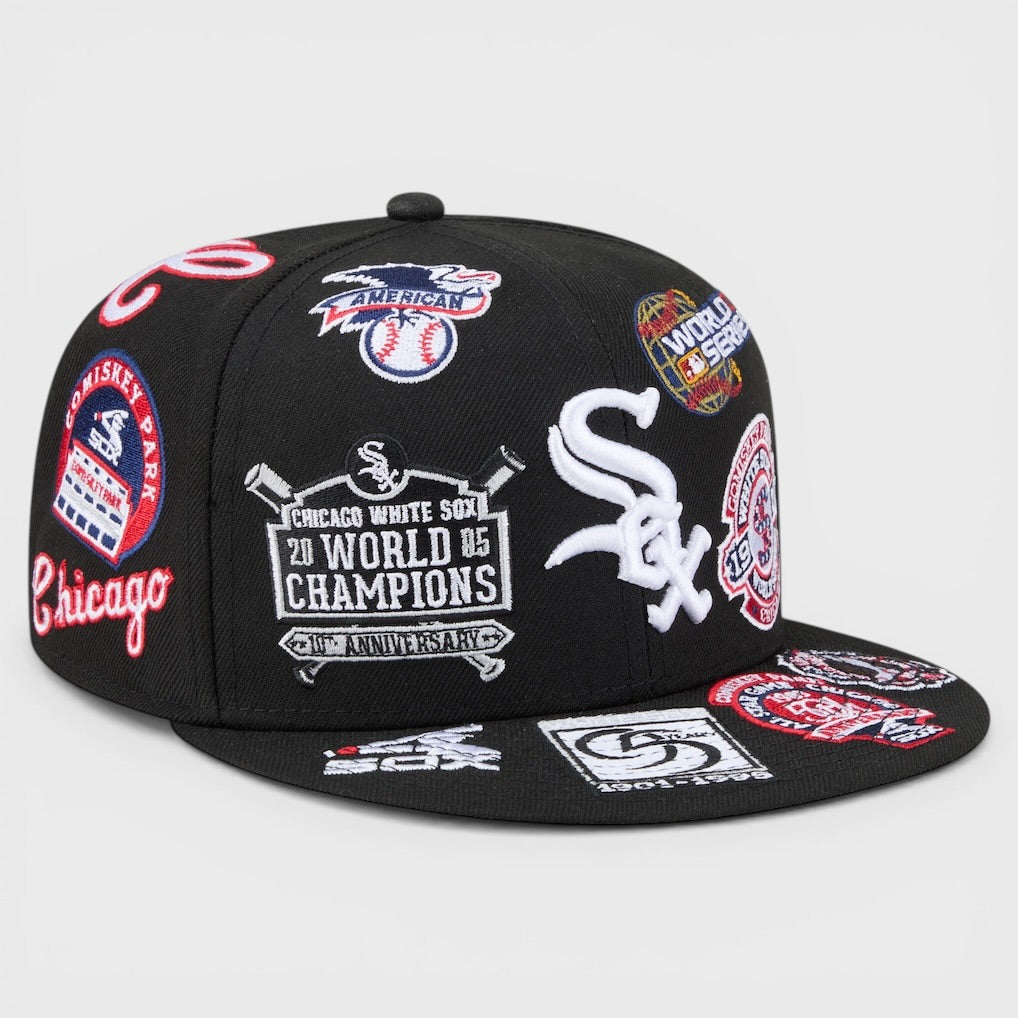 New Era MLB Allover 59Fifty C White Sox black - Shop-Tetuan