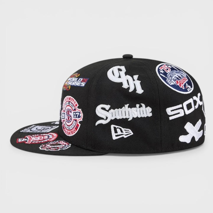 New Era MLB Allover 59Fifty C White Sox black - Shop-Tetuan