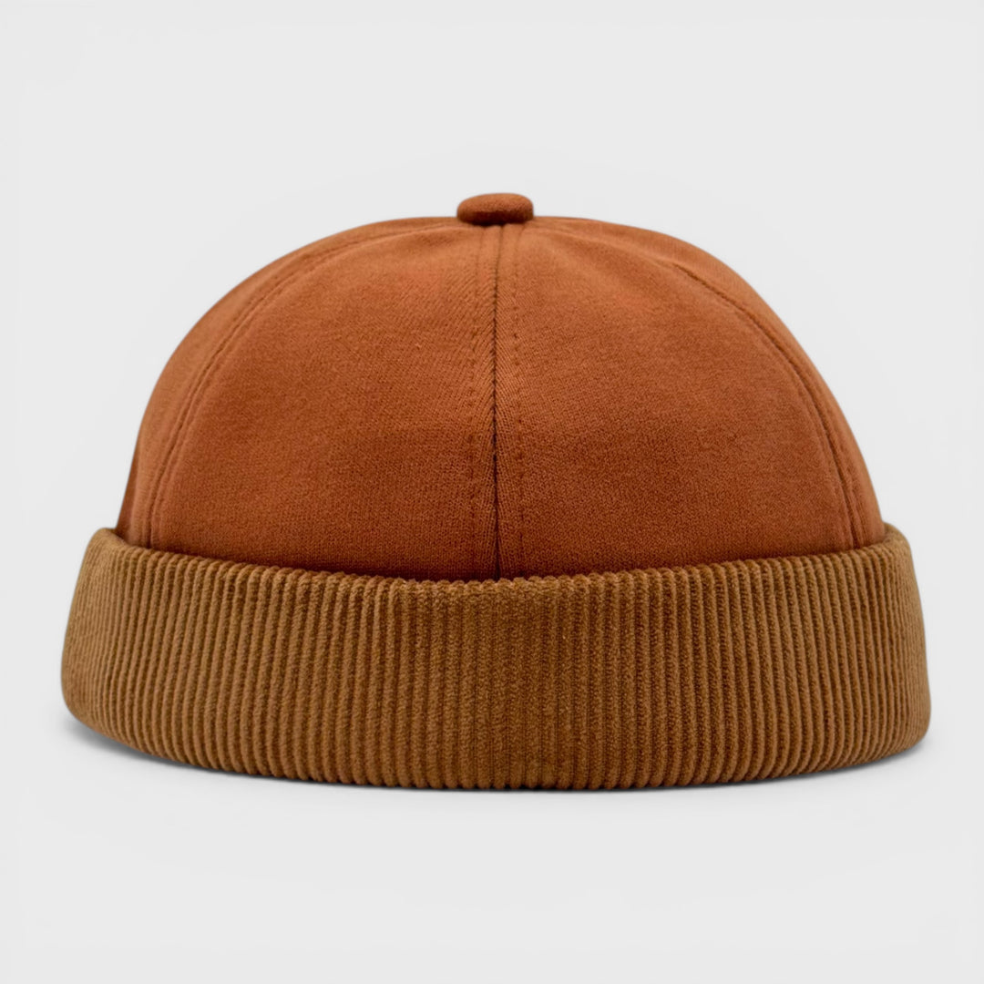Major Wear Docker Hat Brimless Rolled Cap burnt-orange - Shop-Tetuan