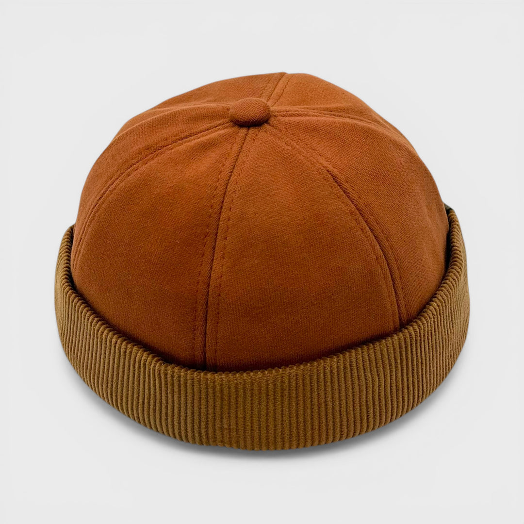 Major Wear Docker Hat Brimless Rolled Cap burnt-orange - Shop-Tetuan