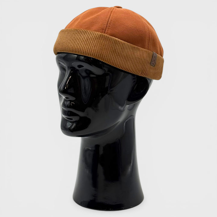 Major Wear Docker Hat Brimless Rolled Cap burnt-orange - Shop-Tetuan