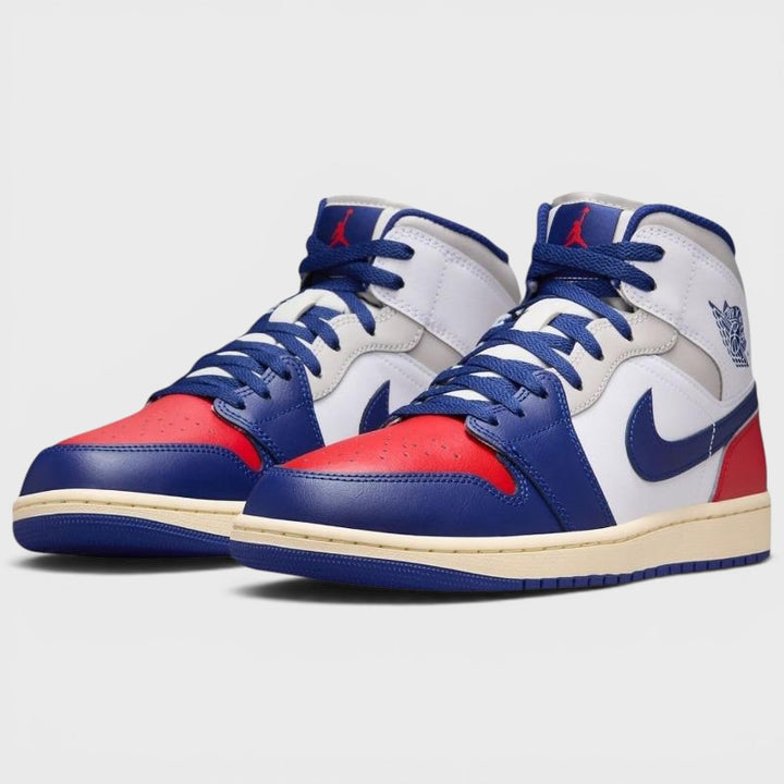Air Jordan 1 Mid white/deep royal blue