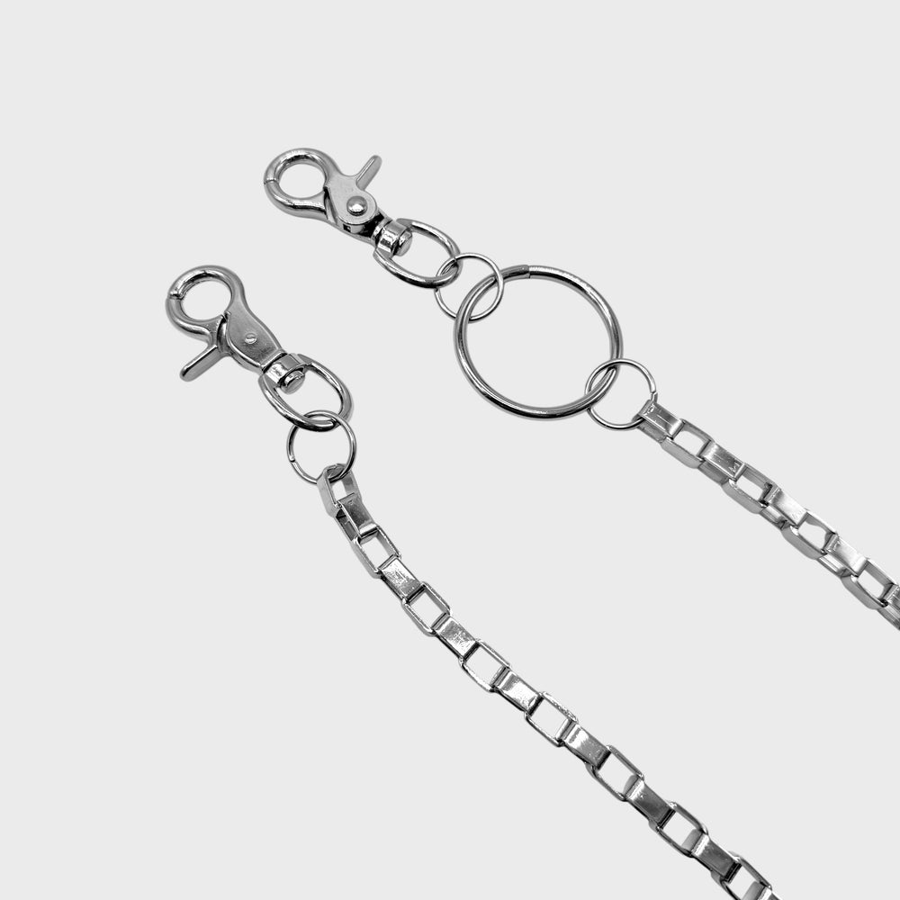 Metal Keychain With Cuboid Links With Double Hook & Ring - Shop-Tetuan