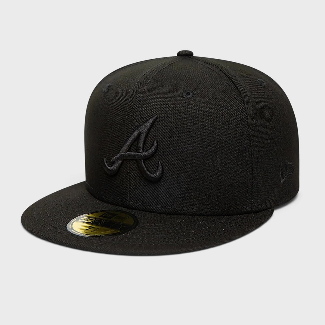 New Era Black On Black 59Fifty A Braves blk/blk