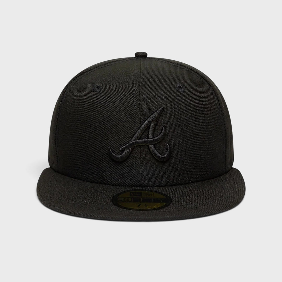 New Era Black On Black 59Fifty A Braves blk/blk