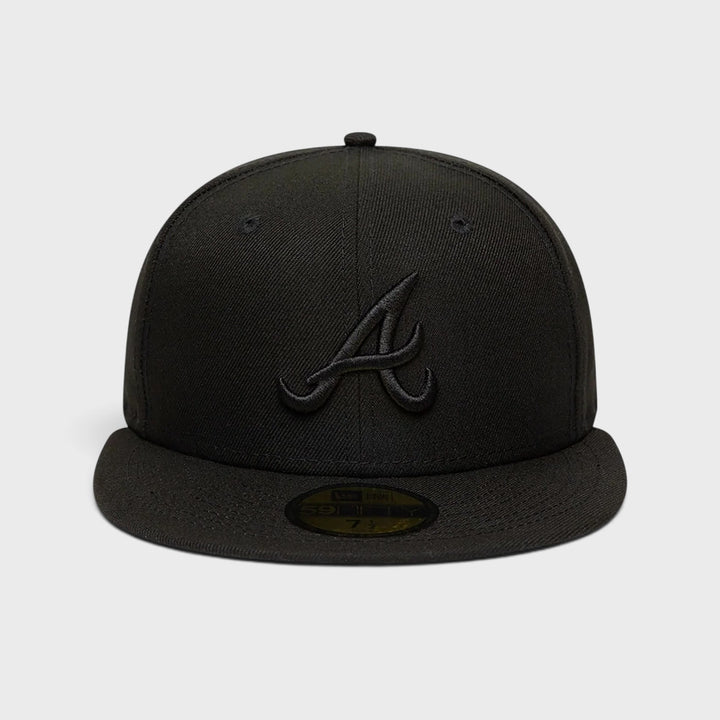 New Era Black On Black 59Fifty A Braves blk/blk