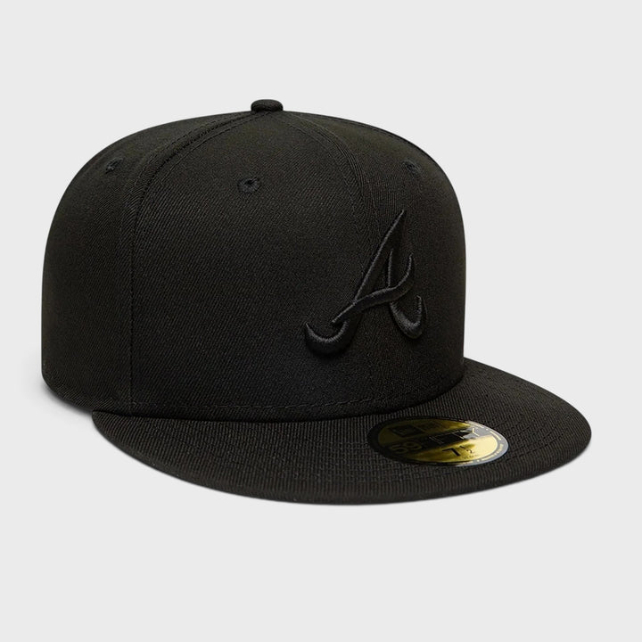 New Era Black On Black 59Fifty A Braves blk/blk