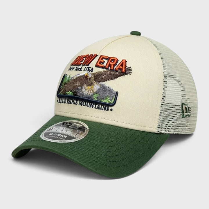 New Era Graphic 9Forty M-Crown A-Frame Trucker cream