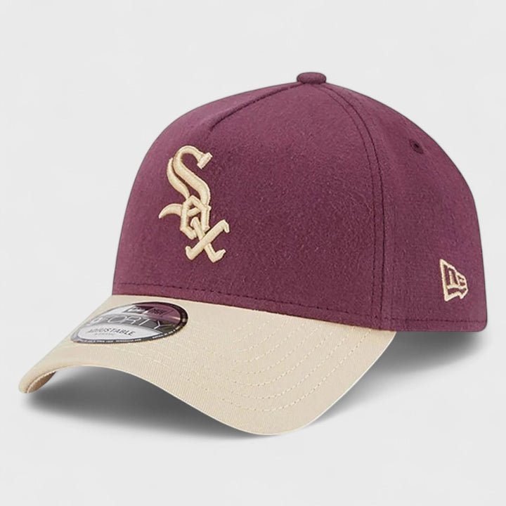 New Era Moleskin Crown 9Forty A-Frame C White Sox burgundy/beige - Shop-Tetuan