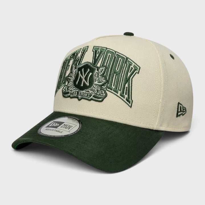 New Era MLB Wordmark Suede 9Forty E-Frame NY Yankees cream/green