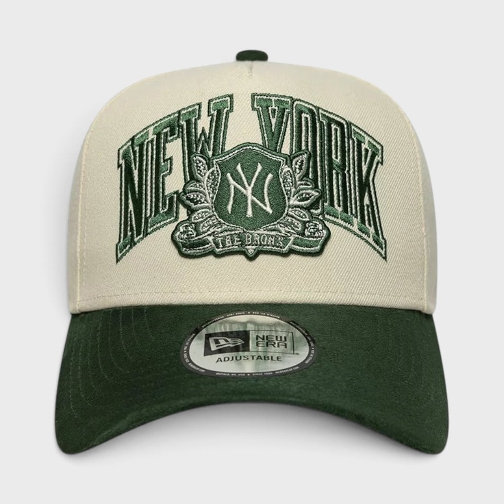 New Era MLB Wordmark Suede 9Forty E-Frame NY Yankees cream/green