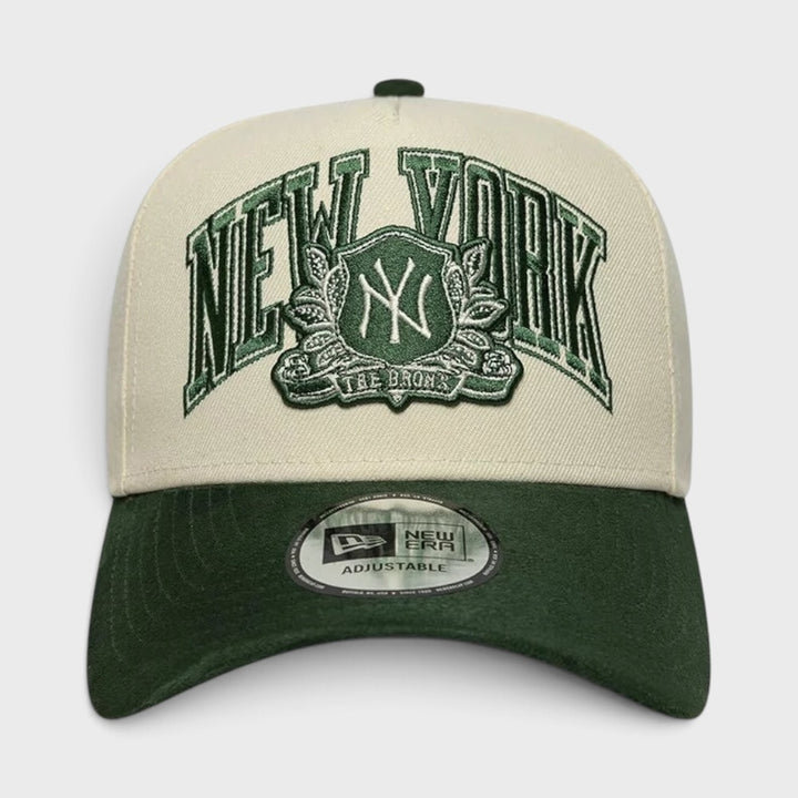 New Era MLB Wordmark Suede 9Forty E-Frame NY Yankees cream/green